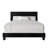 TWIN SIZE UPHOLSTERED BED IN BLACK VELVET-496706068-496706058