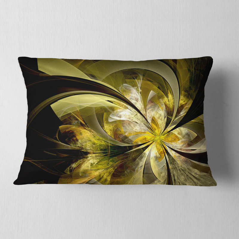Coussin lombaire à motif floral fractal