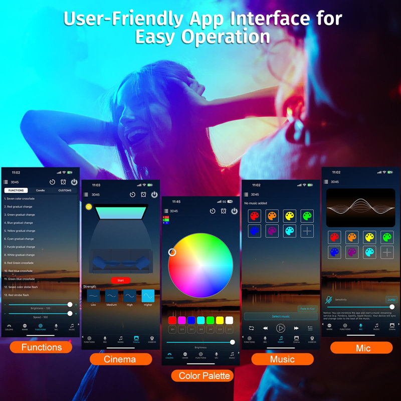 Upgraded Sunset Lamp Projector with App Control