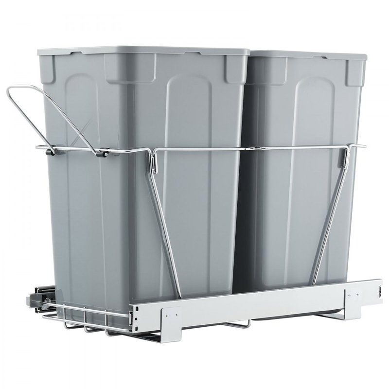 Open Pull Out Rubbish Bin, 51.1 L