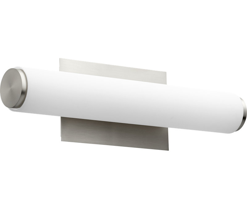 Delphine Dimmable LED Vanity, Satin Nickel w/ Matte White Acrylic