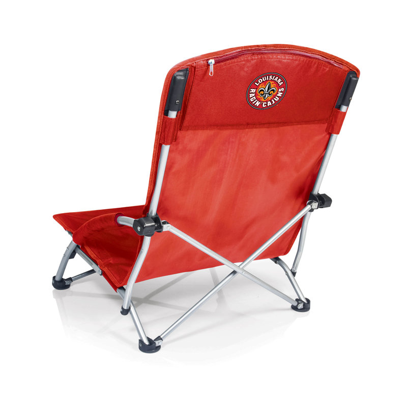 NCAA Folding Beach Chair, Red, Stanford