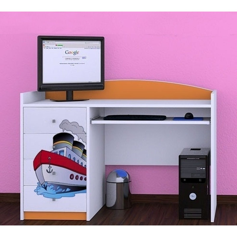Colm 125cm Computer Desk, Orange