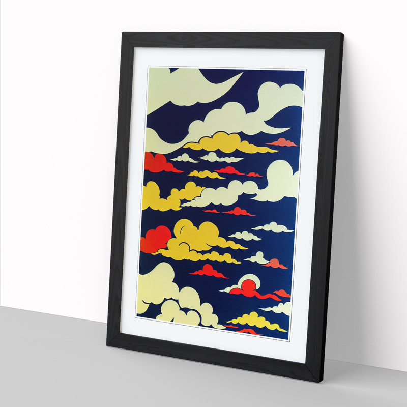 Cloudy Sky Pop - Single Picture Frame Print, Black Framed, 64cm H x 46cm W