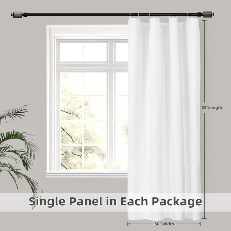 Lavrentios Blackout Curtain Single Panel, 50" W x 92" L