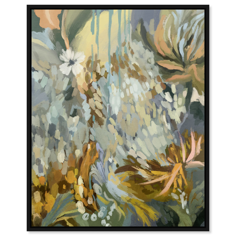 Seabed Moss Print by Oliver Gal, 37"H x 31"W, Black Floater Frame