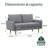 Cartlin 58" Upholstered Mid-Century Modern Loveseat-1101155318