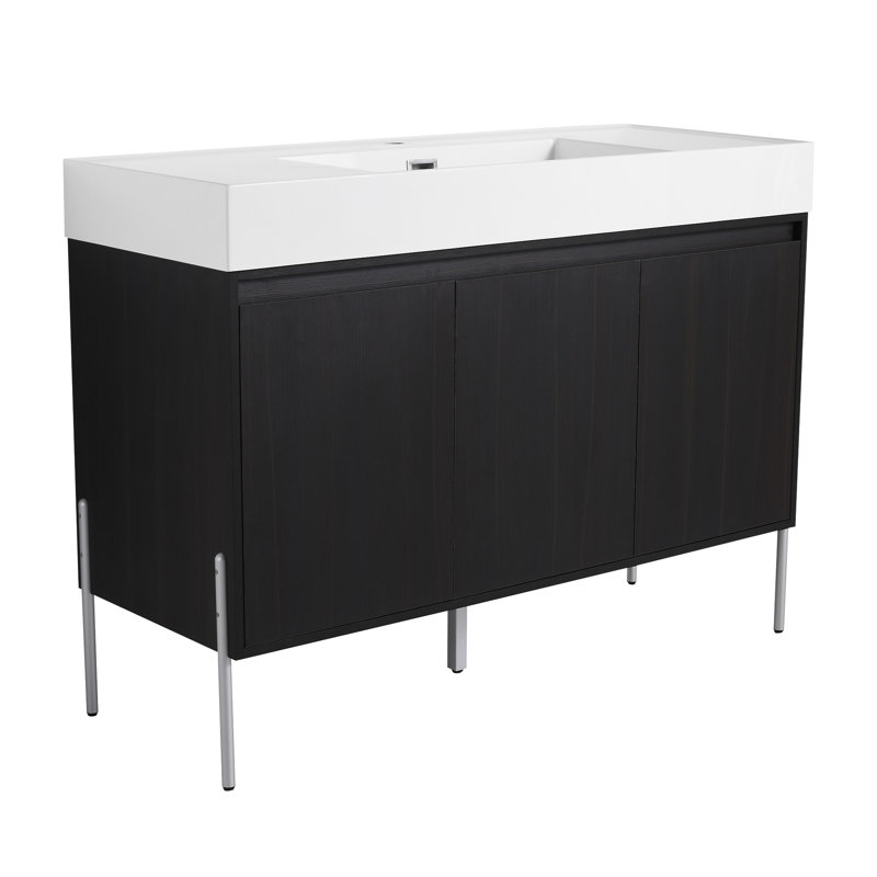 Meuble-lavabo autoportant 48 po avec lavabo en résine