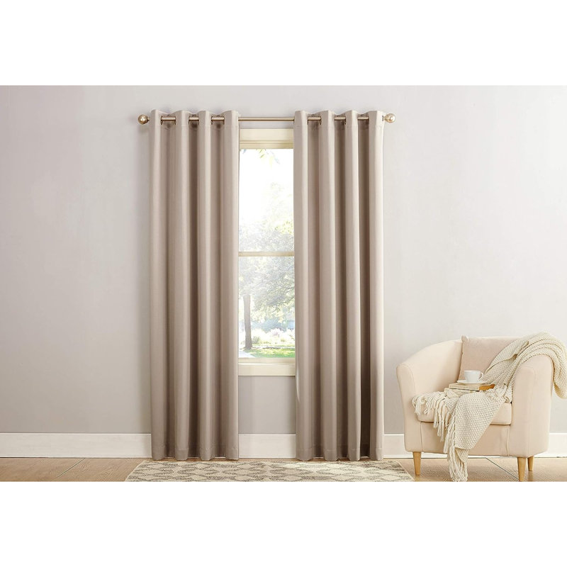 Rideau en polyester, L 54 po x L 63 po, Pierre