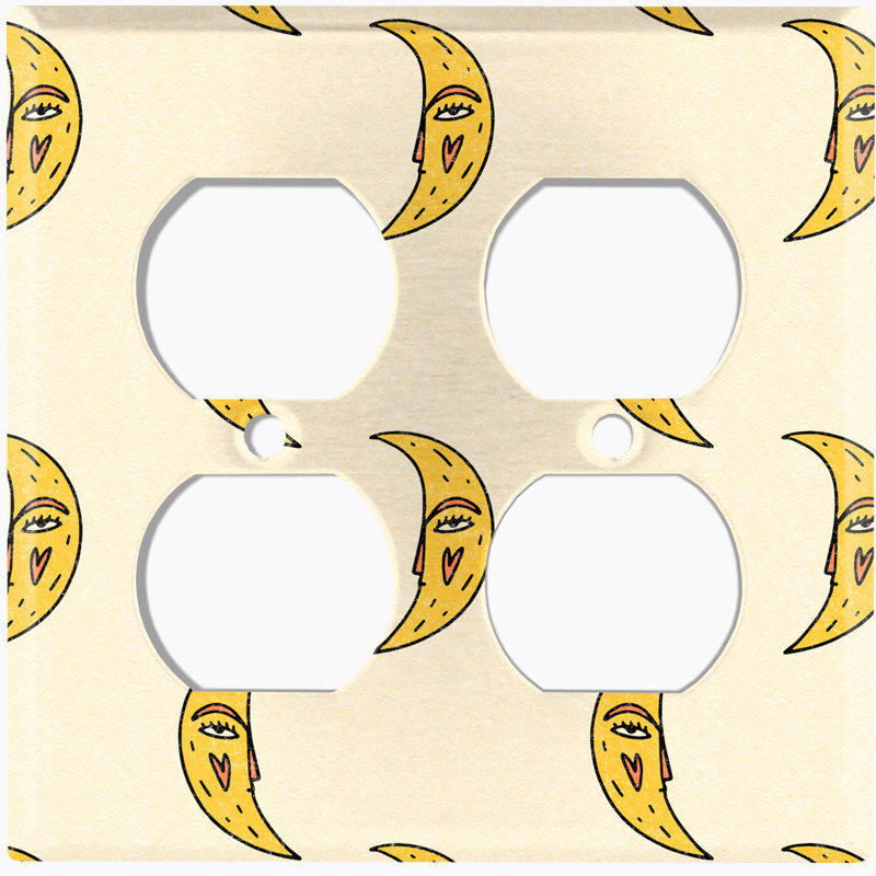 Patterned 2 - Gang Toggle Light Switch Standard Wall Plate
