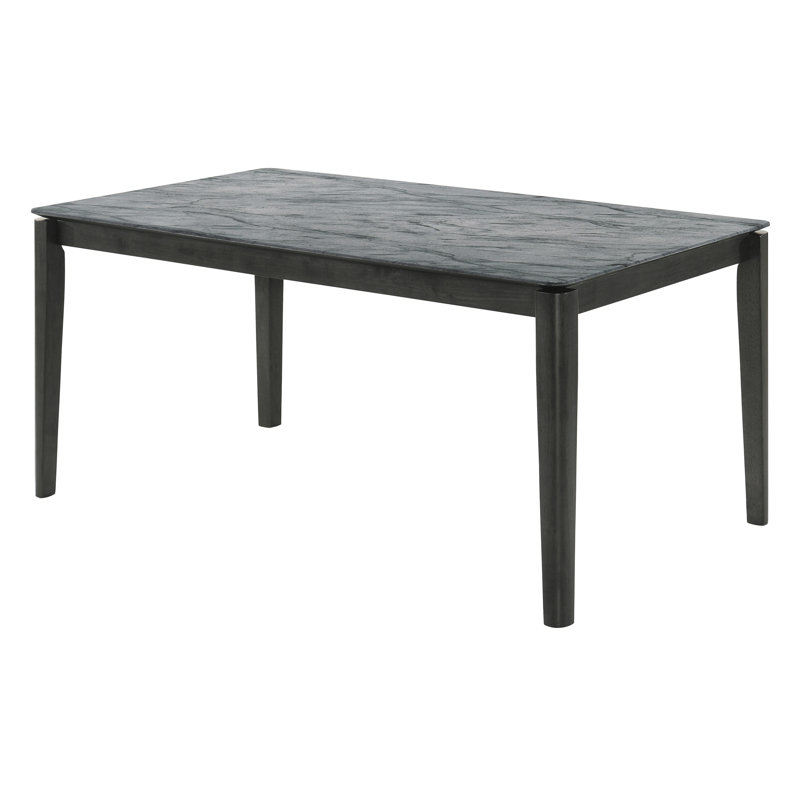 Tomia Faux Marble Rectangular Dining Table, Gray