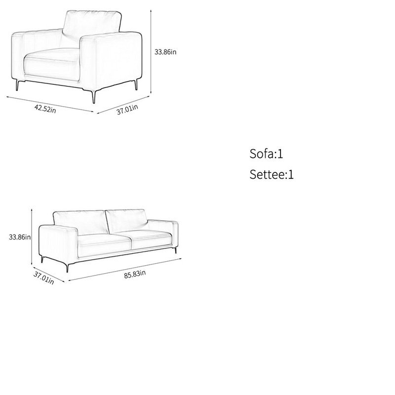 Business leisure elegant office sofa combination