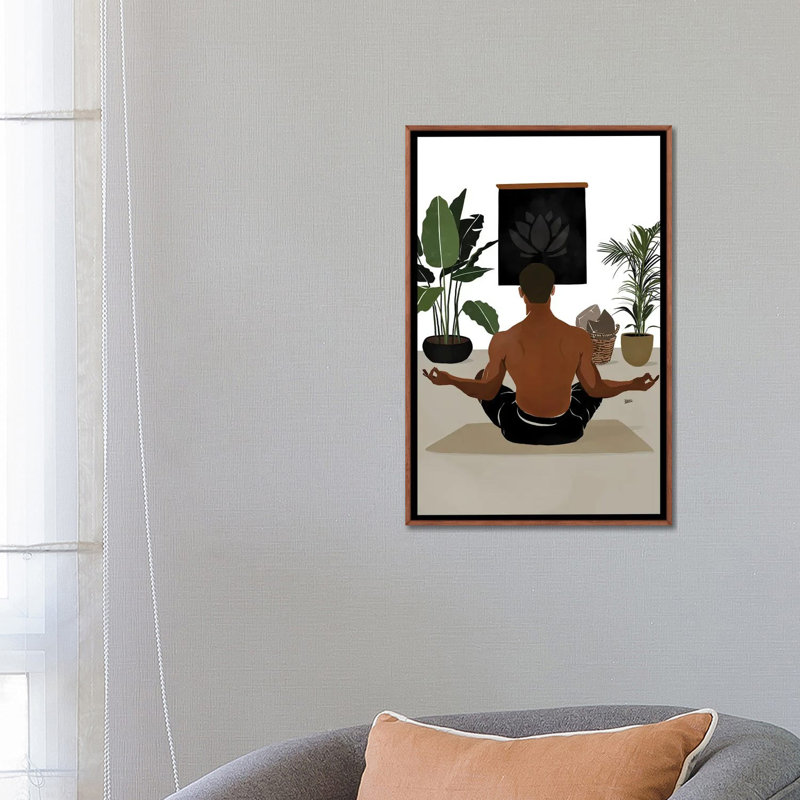 « Focus » par Bria Nicole-impression d’art graphique, H 26 po x l 18 po x 1,5 po, Toile avec cadre en bois brun classique