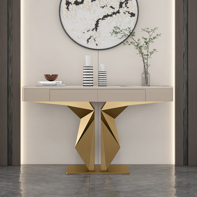 Luxurious modern simple rectangular console table