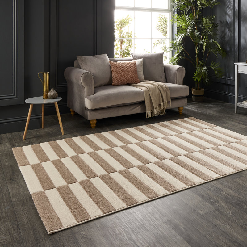 Geometric Machine Made 100% Polypropylene Area Rug, Rectangle 200 x 290 cm