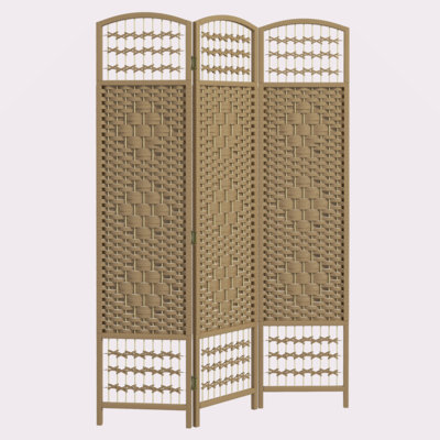 HOMCOM 3 Panel Room Divider, Folding Privacy Screen, 5.6