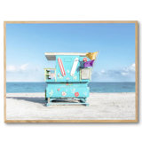 Miami Lifeguard Chair - Chair 100 Print by Richard Silver