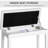 Piano Bench In White, Faux Leather Padded And Wooden Framed For Duets Use Performances Featuring Cushion Solid Frame