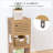 Compact Bathroom Storage Cabinet with Open Shelves and Vented Door, Natural - Trinidad Collection