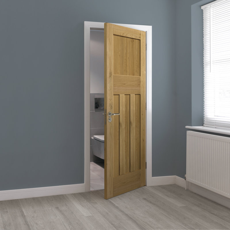 Rustic DX Oak Internal Door Prefinished, 198.1cm H x 61cm W x 3.5cm D