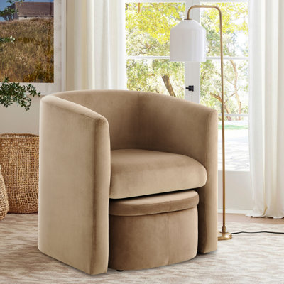 Accent Chair & Storable Ottoman Sherpa Chair w/Storage Ottoman - Plush & Space-Saving Design
