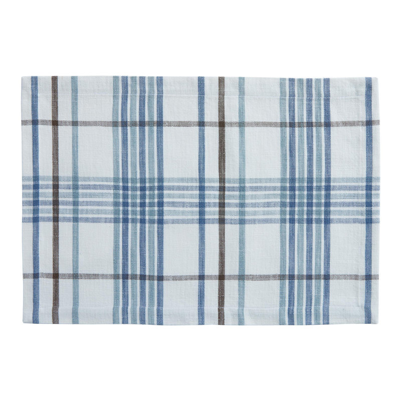  Napperon Abbott, Bleu, Plaid
