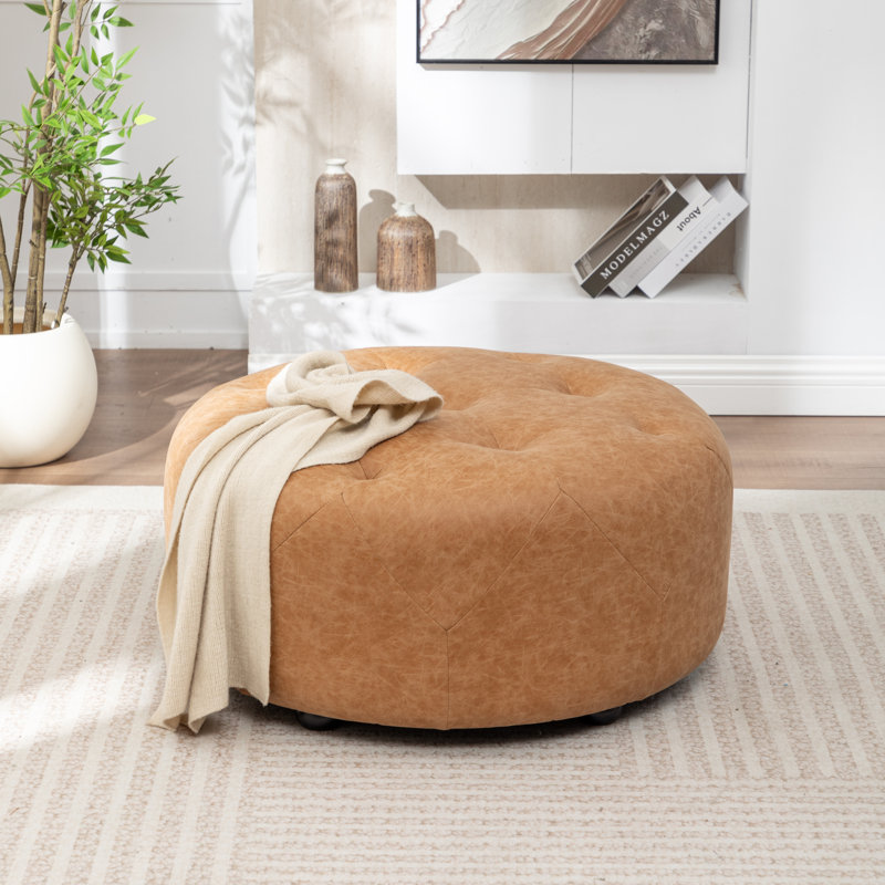 Repose-pieds Castanedo, Polyester - Brun