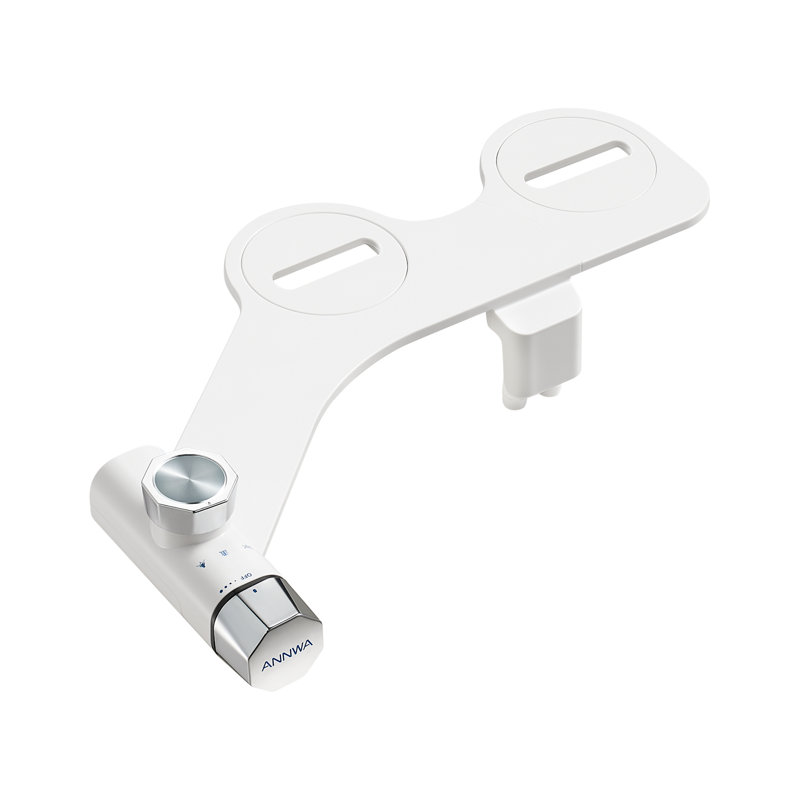 ANNWA Non-Electric Bidet Attachment for Toilet Seat, Daul Clean Nozzles 3 Modes Adjustable Water Pressure Bidet Toilet Seat Attachment with Pressure Controls Feminine/Posterior Wash