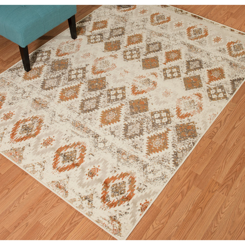 Tapis ivoire Randolph, Tapis de couloir 1 pi 1 po x 7 pi 2 po