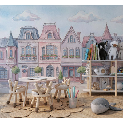 Papier peint mural européen Pastel Architecture