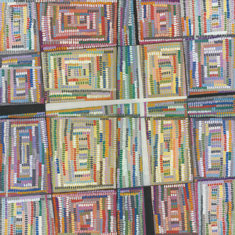 Motif à pois, H 12 po x l 12 po x P 1,25 po