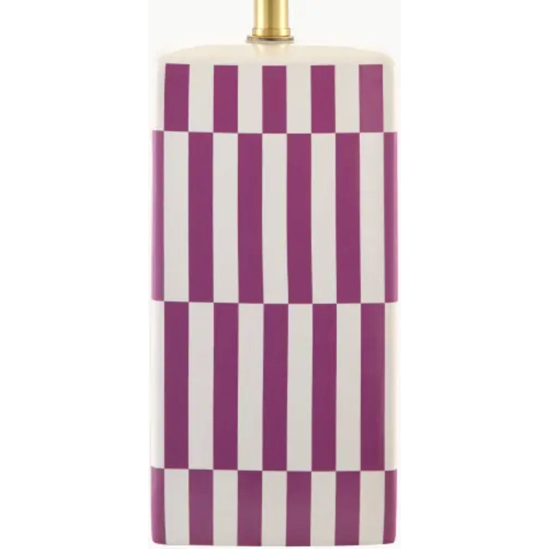 Lampe de table Evert, Mauve, Beige, Rotin
