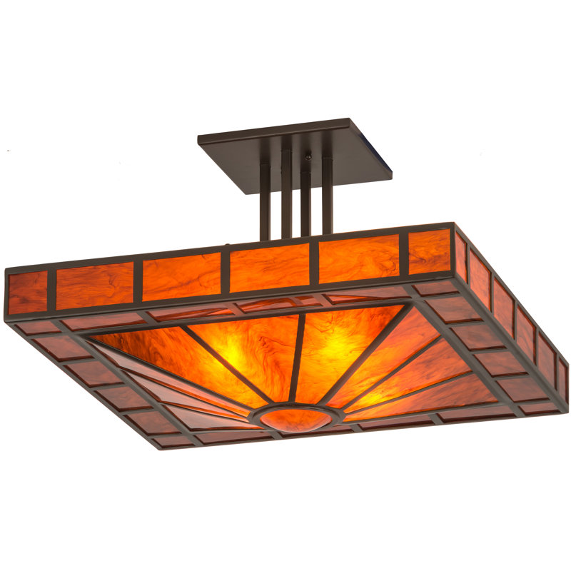 plafonnier semi-encastré 4 lumières 24 po