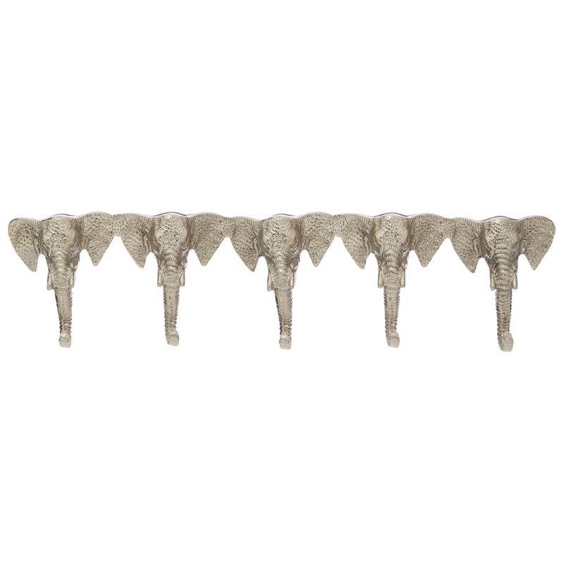 Cormac Metal Wall 5 - Hook Wall Mounted Coat Rack