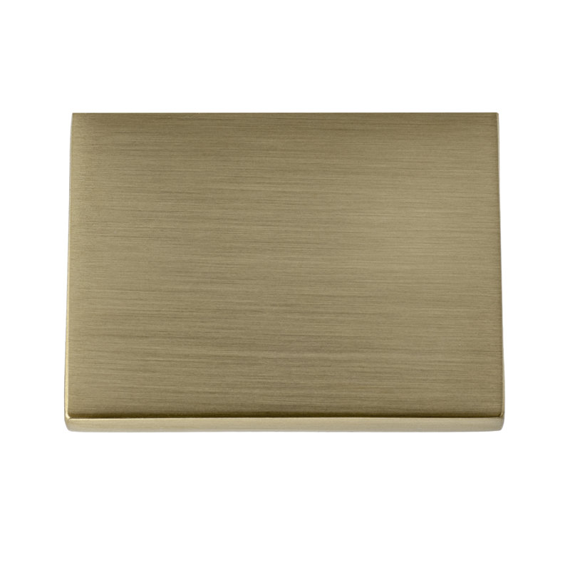 Ethan 1-1/2" Center to Center Satin Brass Edge Drawer Pull, Satin Brass, 1 1/2"