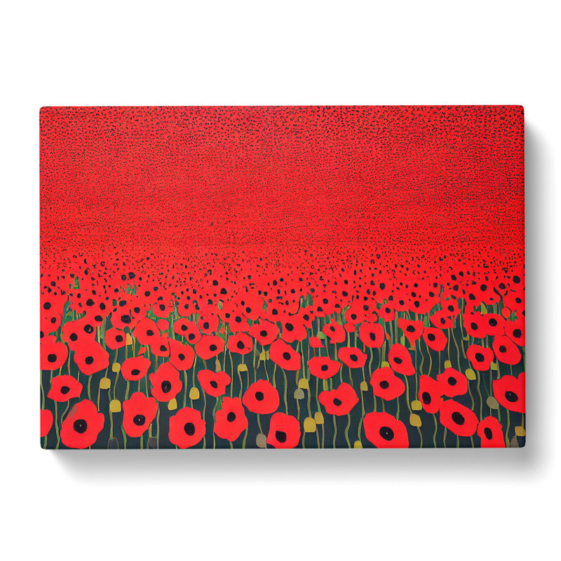 Masterful Poppies Flowers - Wrapped Canvas, 35cm H x 50cm W x 3cm D