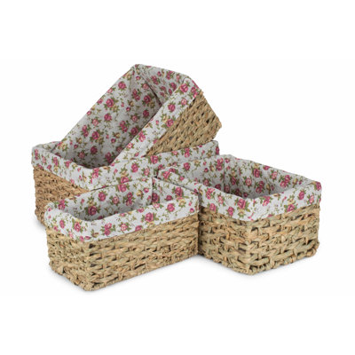 Fleur De Lis Living Wicker Decorative Basket