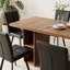 Ensemble de table et de chaises rectangulaires 4 places de style milieu du siècle, 180 cm (70,8 po), en MDF imitation chêne avec étagères de rangement latérales ouvertes.-131205651