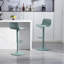 Ensemble de tabourets de bar 2 tabourets de bar pivotants à hauteur réglable avec dossier, chaises d'îlot de cuisine en cuir polyuréthane sans accoudoirs, grande base robuste pour la maison / le bar / le restaurant-1851539812-1851539808