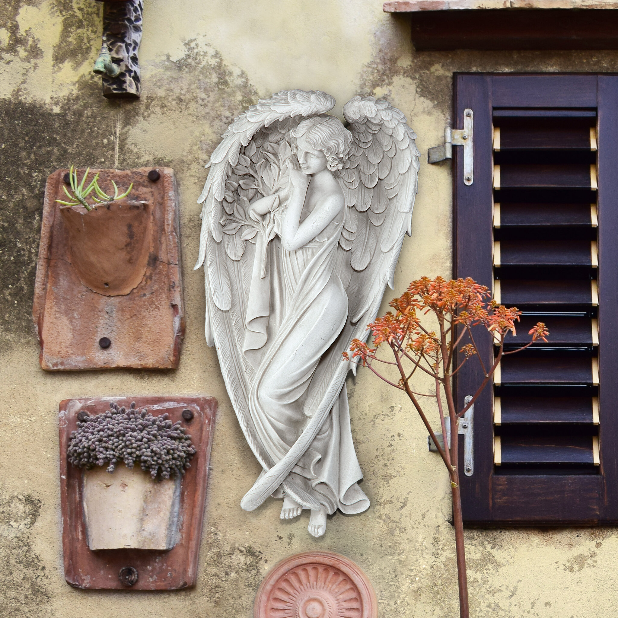 Design Toscano Santa Croce Angel Wall Décor & Reviews | Wayfair