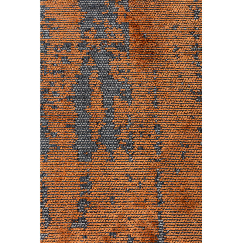 Rapture Orange/Gray Abstract Luxury Area Rug, Rectangle 7'10" x 11'2"