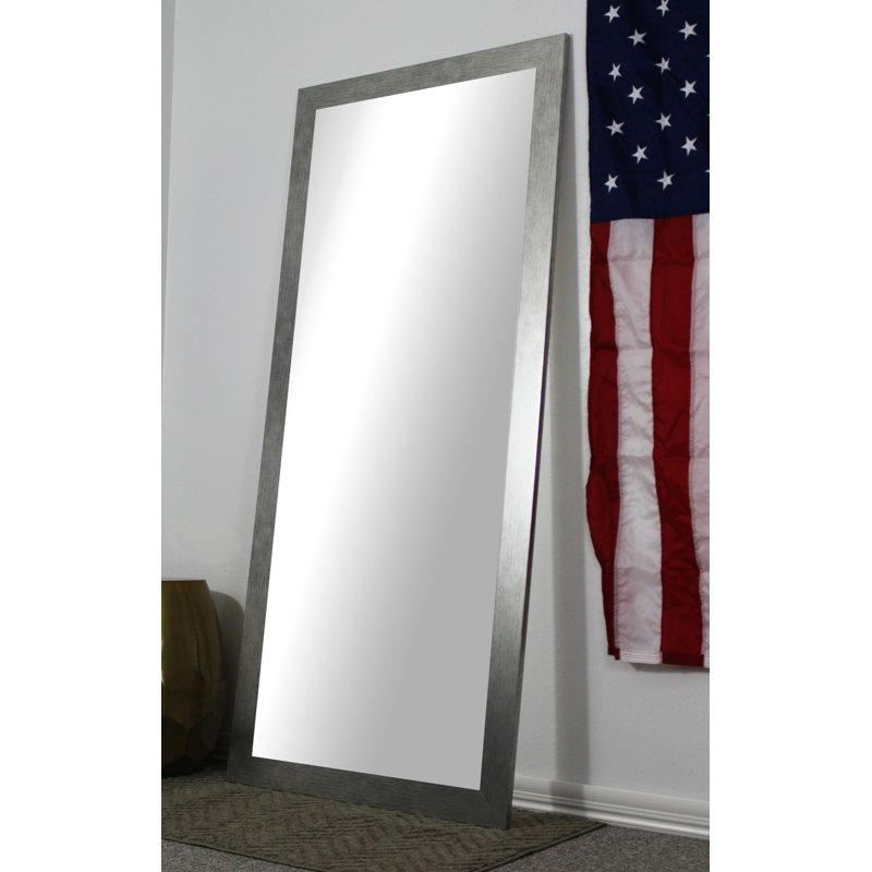 Garg Wood Flat Mirror, 65.5" H x 30.5" W, Gray