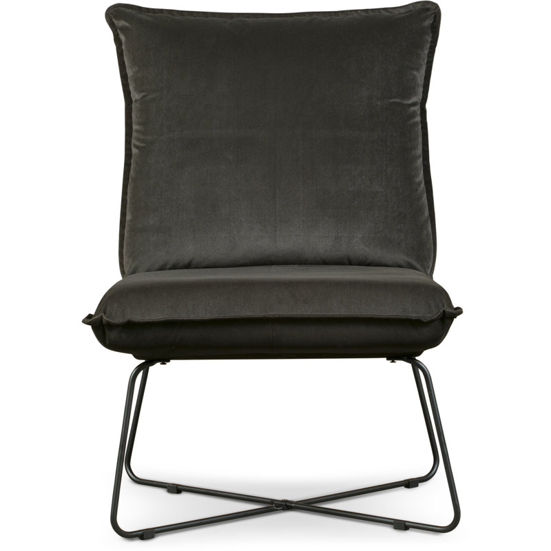 Tommy Hilfiger Ellington Armless Accent Chair, Dark Charcoal Polyester