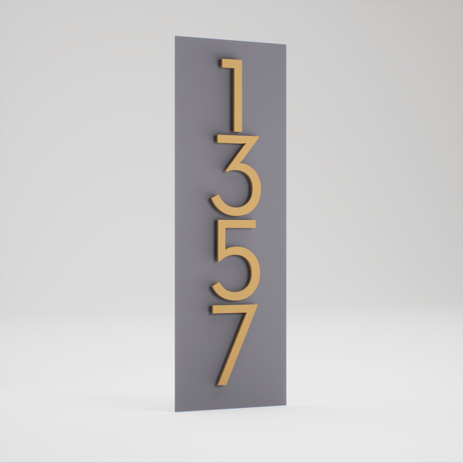 Simply Sweet Wall Address Plaque, Yes, Gray, Brass