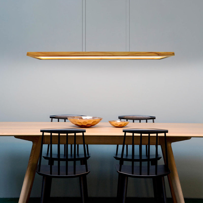 Ivy  1 - Light Wood LED Kitchen Island Pendant
