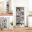 Unité de rangement pour garde-manger de 61 po en métal blanc, 4 tablettes réglables, 110 lb par tablette, outil à installer, facile à nettoyer, peu encombrant dans les armoires de cuisine, capacité de 110 lb, robuste, assemblage de 30 minutes, ventilé