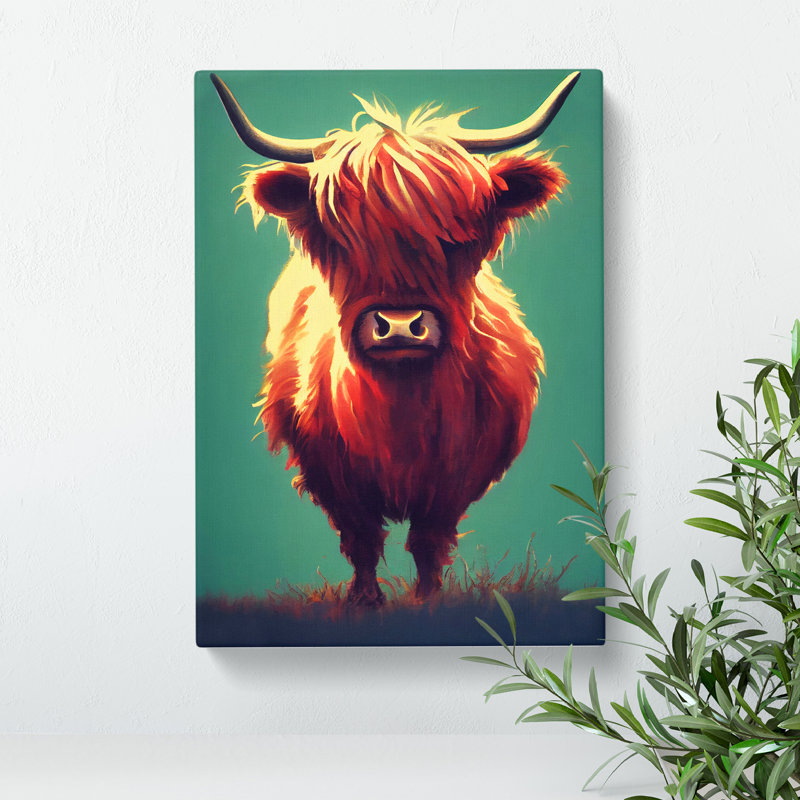 XC1022-1711X Cool Highland Cow - Wrapped Canvas Print, 50cm H x 35cm W x 3cm D