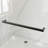 55-59"W X 72"H Frameless Double Sliding Shower Door, 304 Stainless Steel In Matte Black 5/16" (8Mm) Thick SGCC Tempered Clear Glass. Round Handle With NANO Easy Cleaning Coating.-122520505