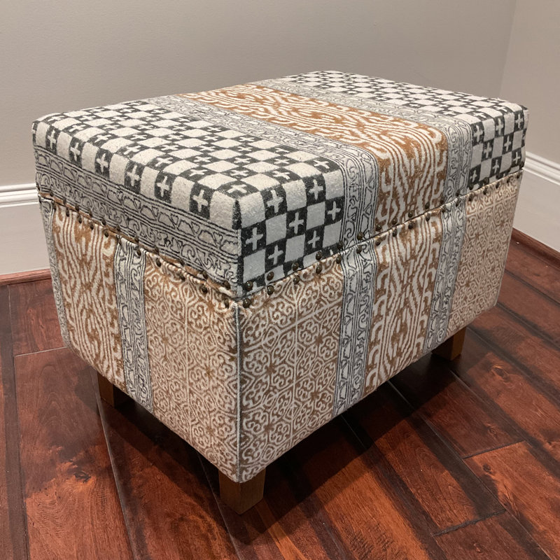  Tabouret de rangement rembourré en bois fait à la main