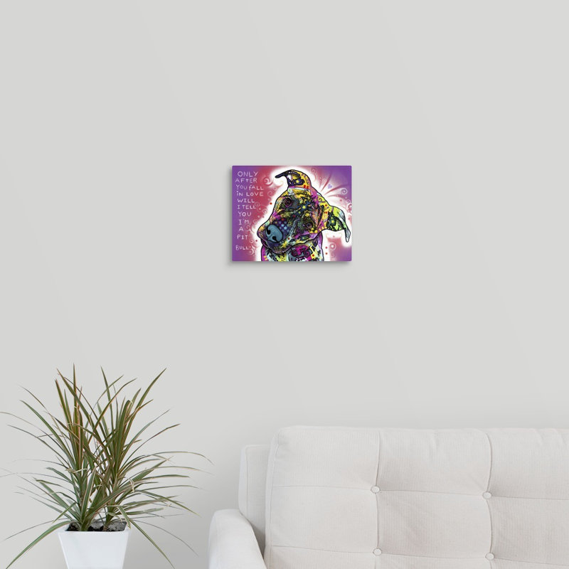 « i is a standing bull », reproduction sur toile, H 8 po x l 10 po x P 1,25 po